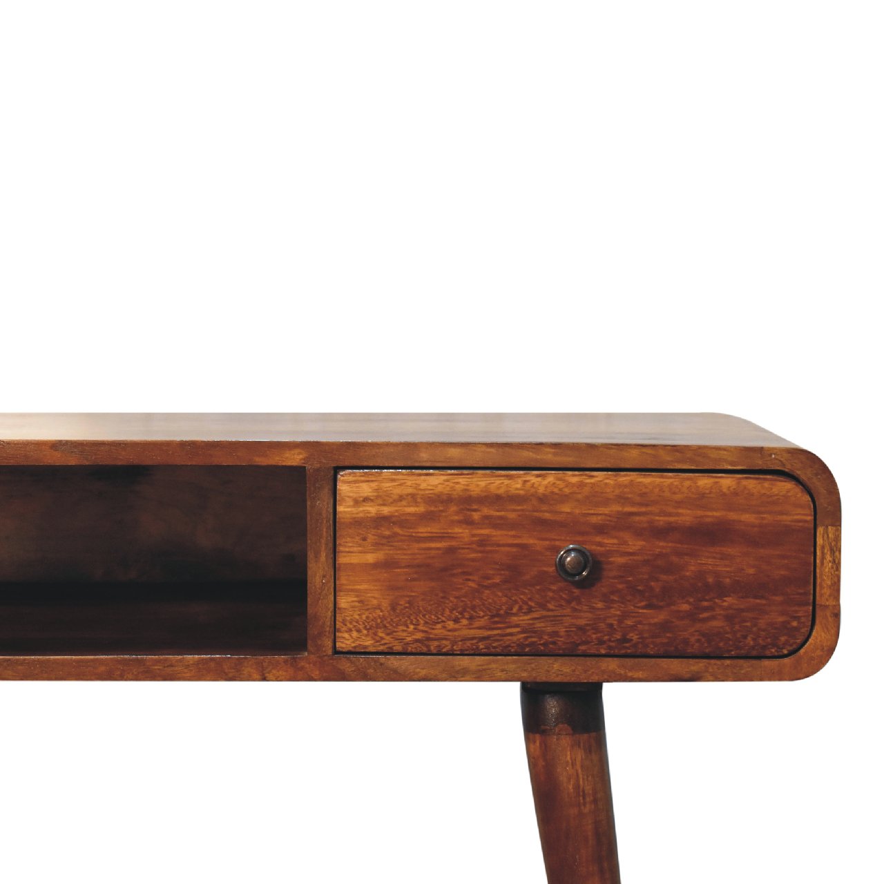 Curved Chestnut Writing Desk - Image 5