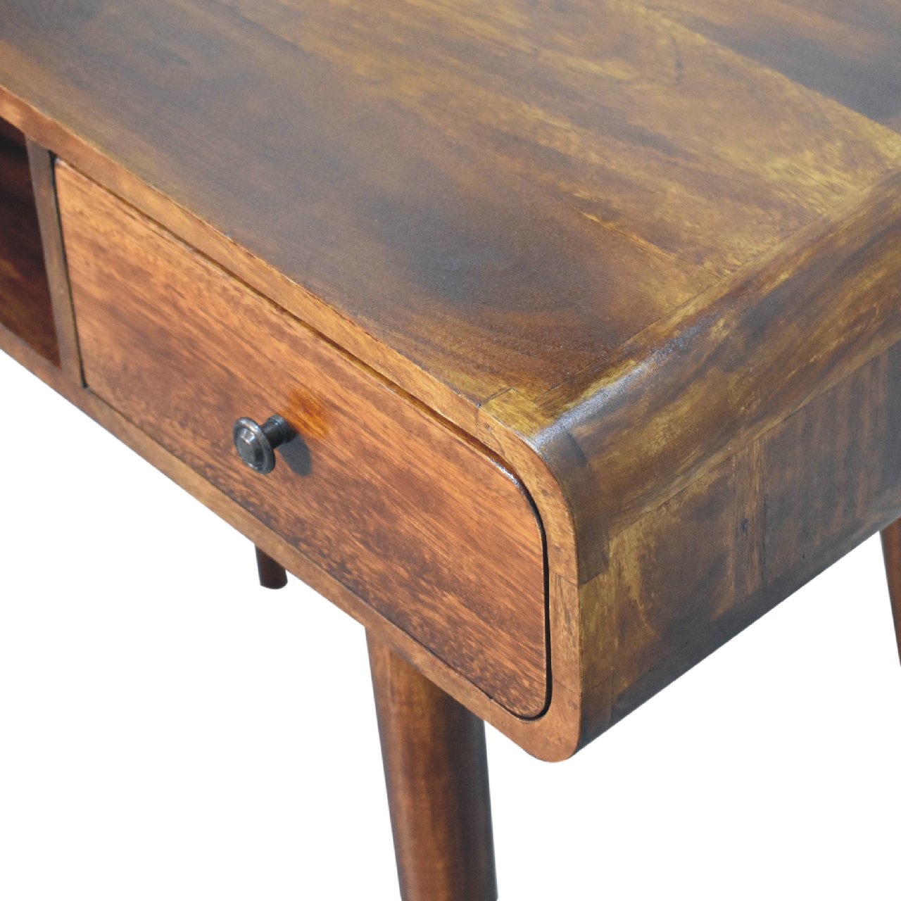 Curved Chestnut Writing Desk - Image 6