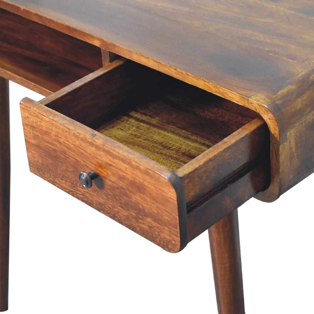 Curved Chestnut Writing Desk - Image 7