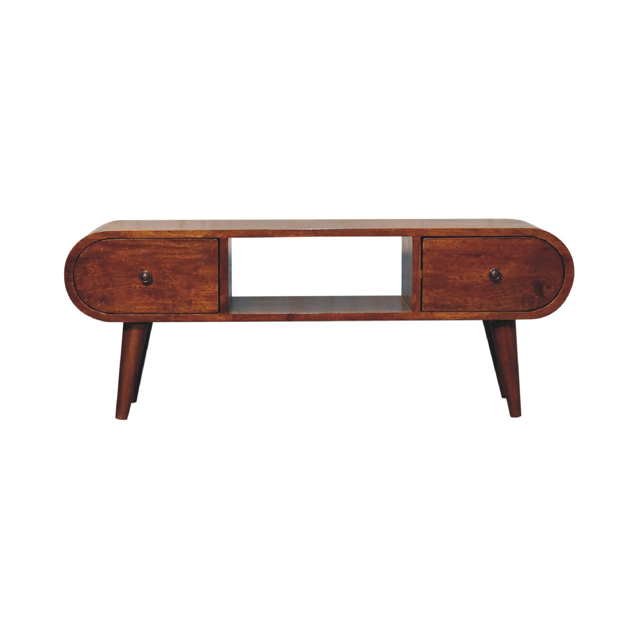 Chestnut Circular TV Unit - Image 2