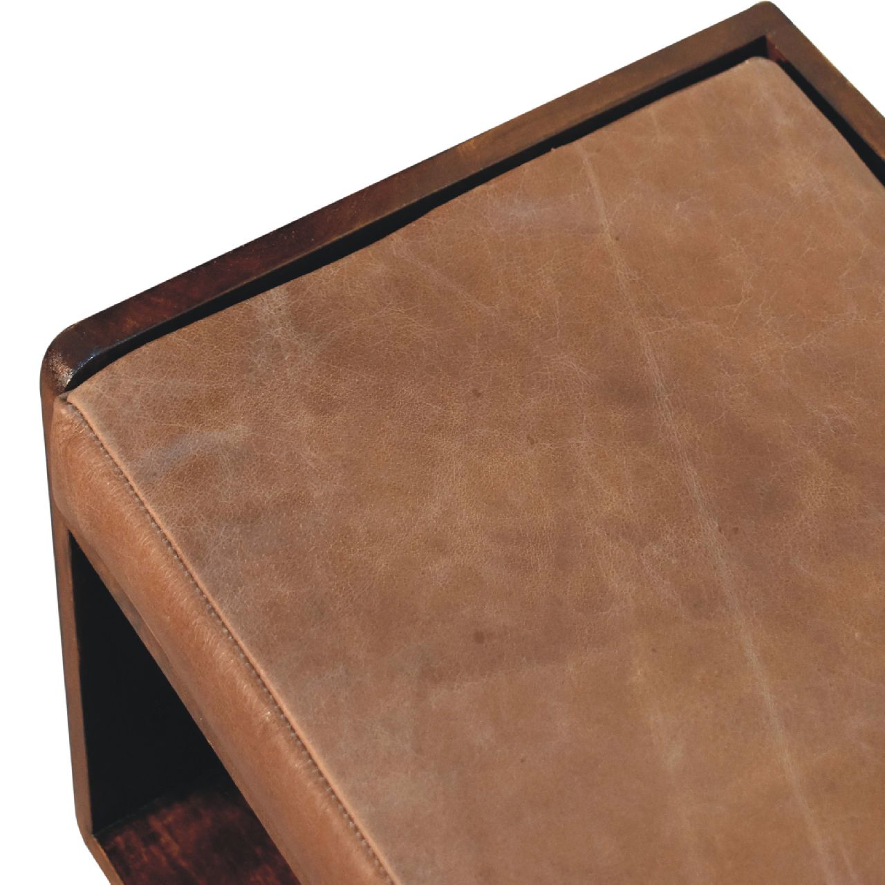 Chestnut Bench with Brown Leather Seatpad - Image 6