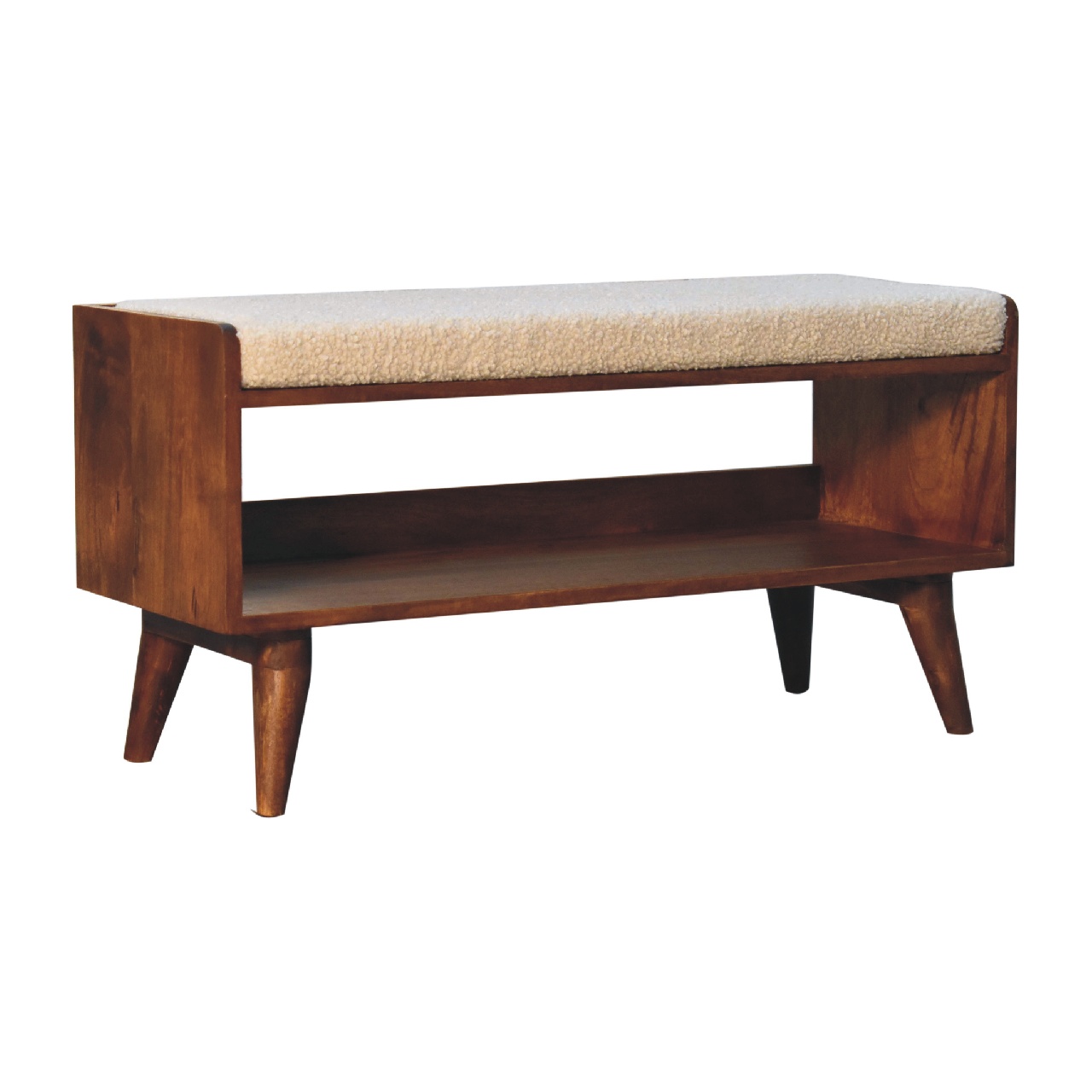 Boucle Nordic Storage Bench - Image 3