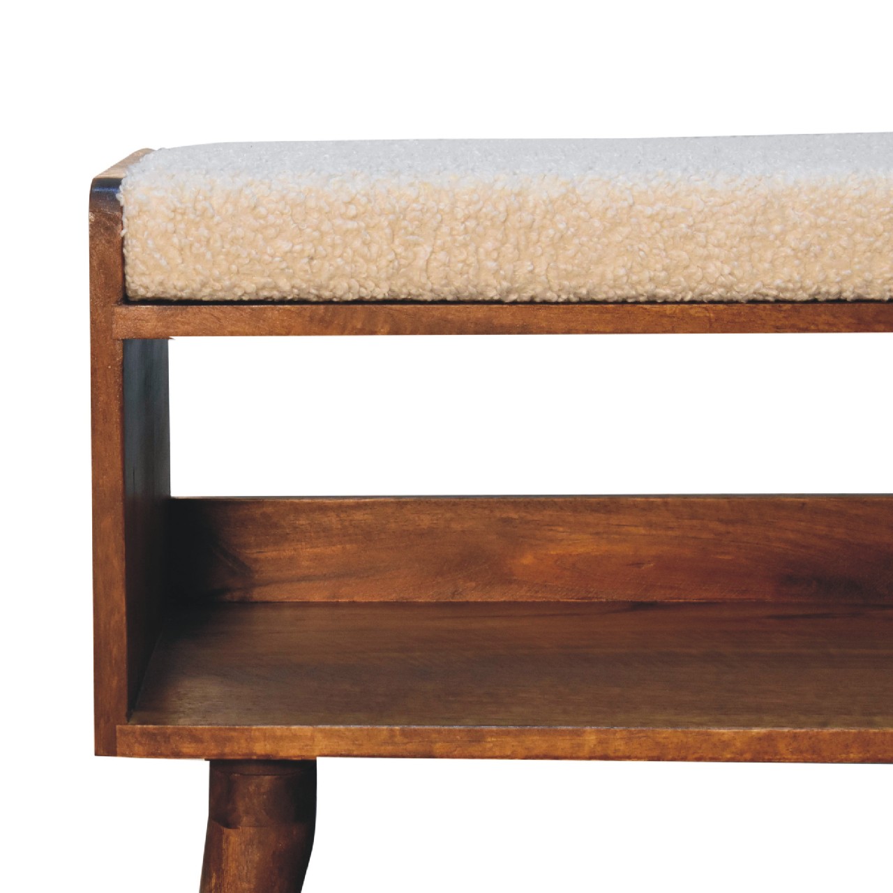 Boucle Nordic Storage Bench - Image 4