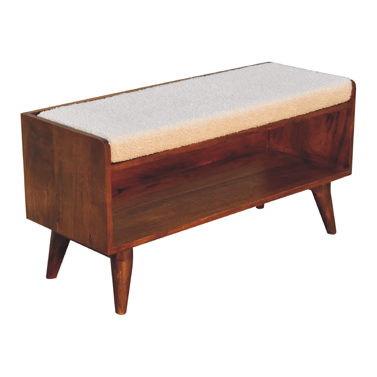 Boucle Nordic Storage Bench - Image 6