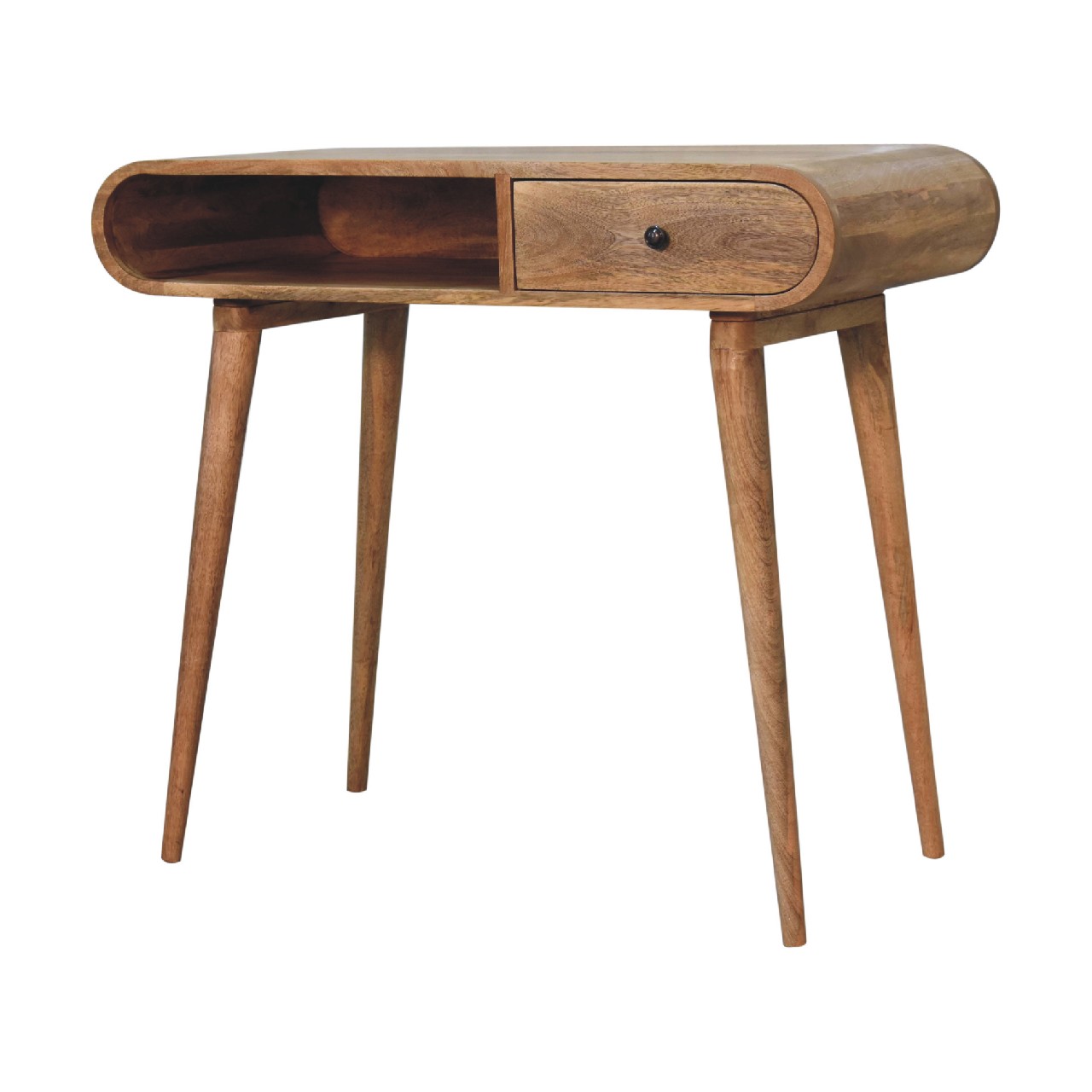 Curved Chestnut Writing Desk - Image 2
