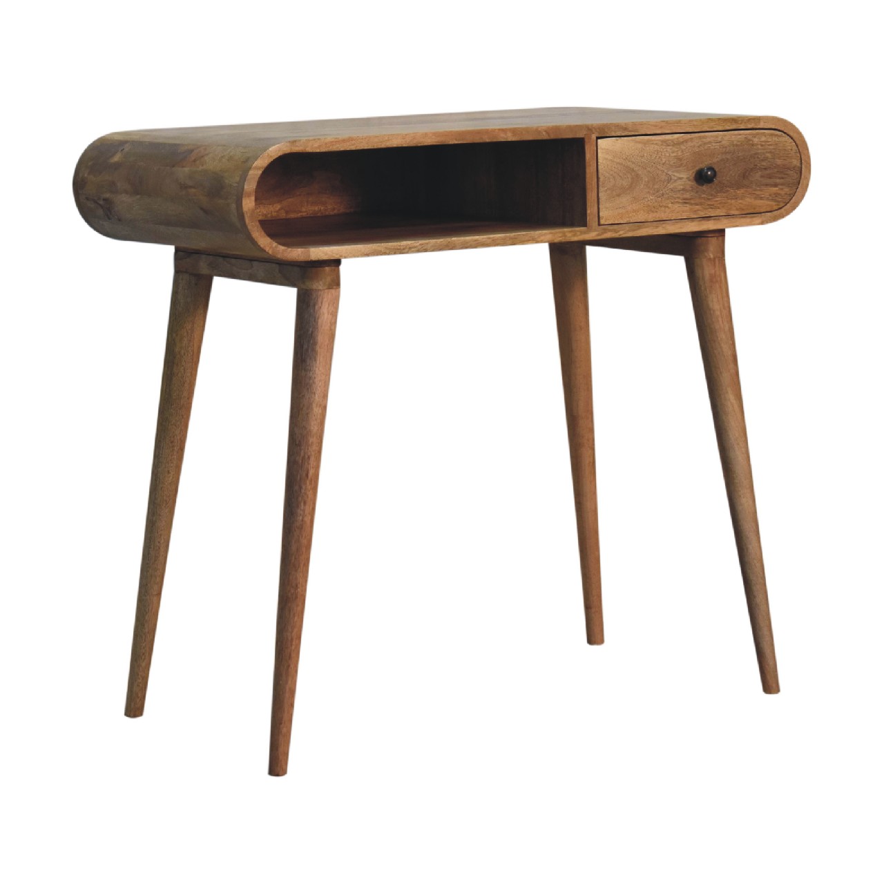 Curved Chestnut Writing Desk - Image 3