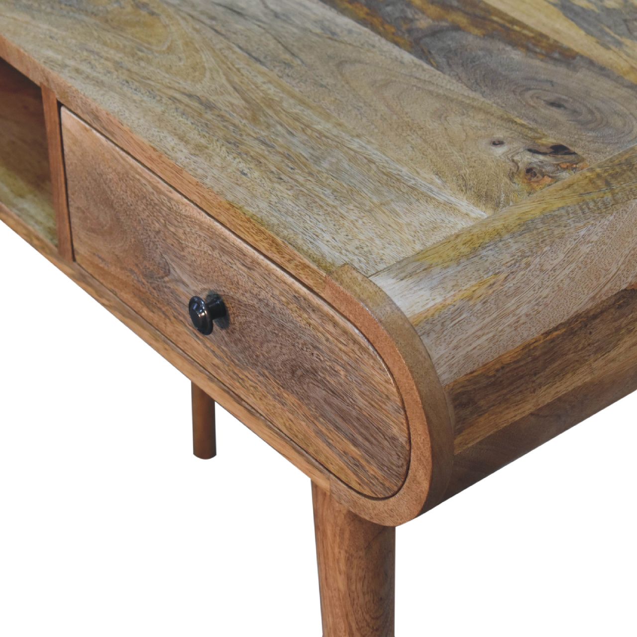 Curved Chestnut Writing Desk - Image 4
