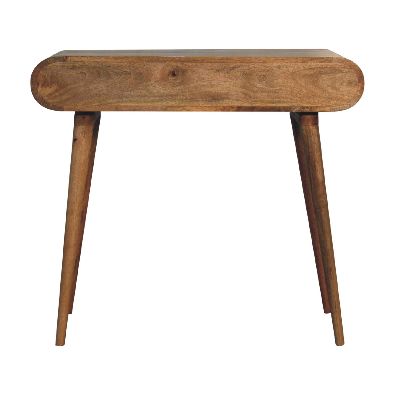 Curved Chestnut Writing Desk - Image 9