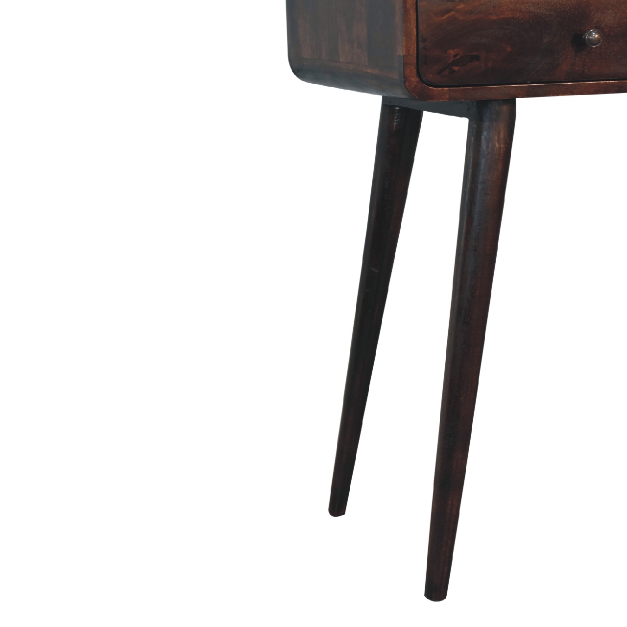 Curved Light Walnut Console Table - Image 7