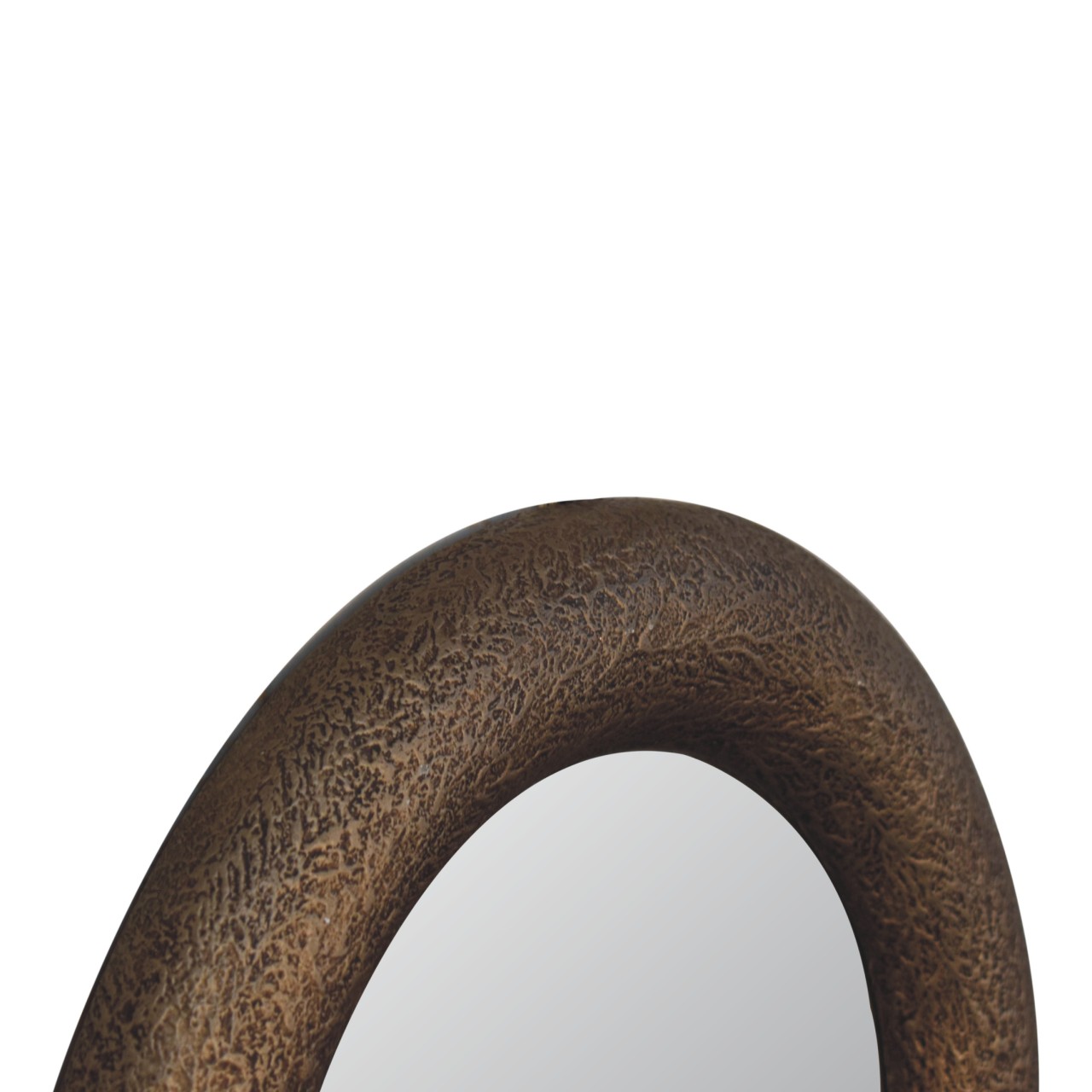 Round Metallic Hammered Mirror - Image 6