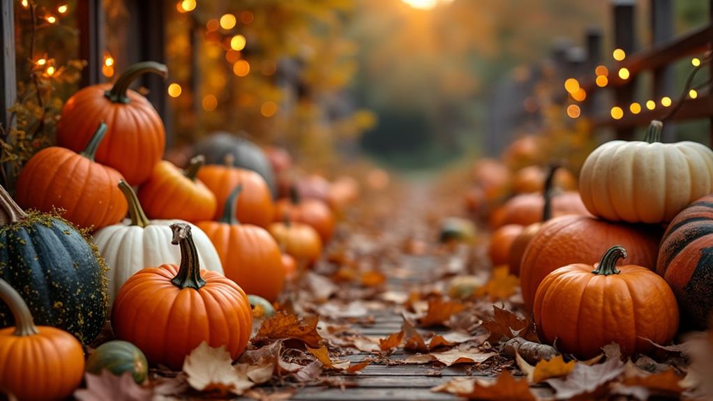 autumn decor transformation with pumpkins