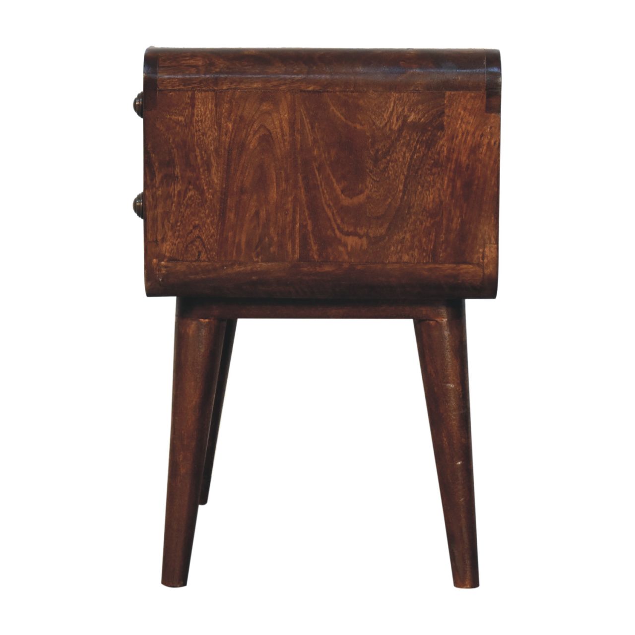 Curved California Walnut Bedside - Image 2
