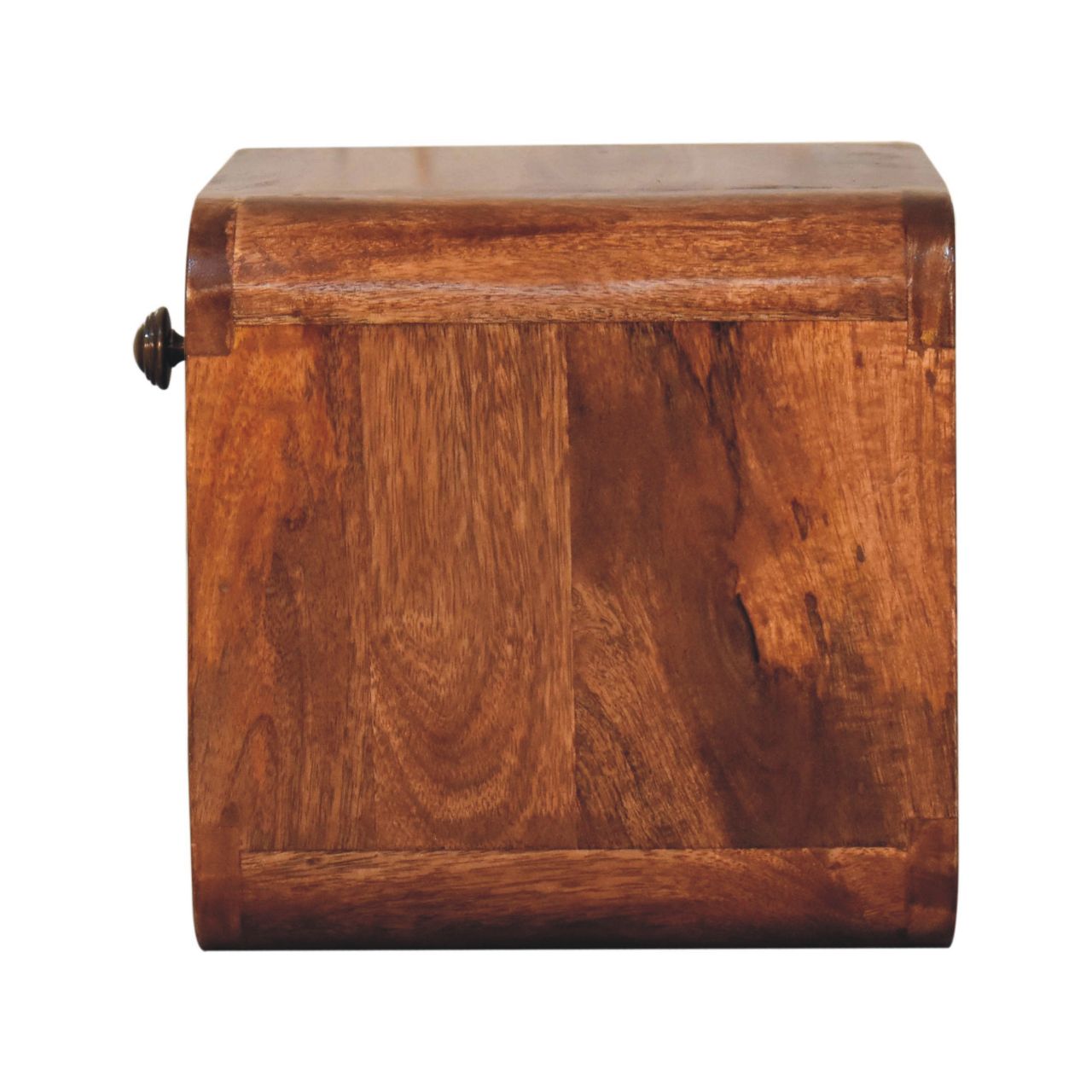 Mini Honey Caramel Wall Mounted Bedside with Open Slot - Image 7