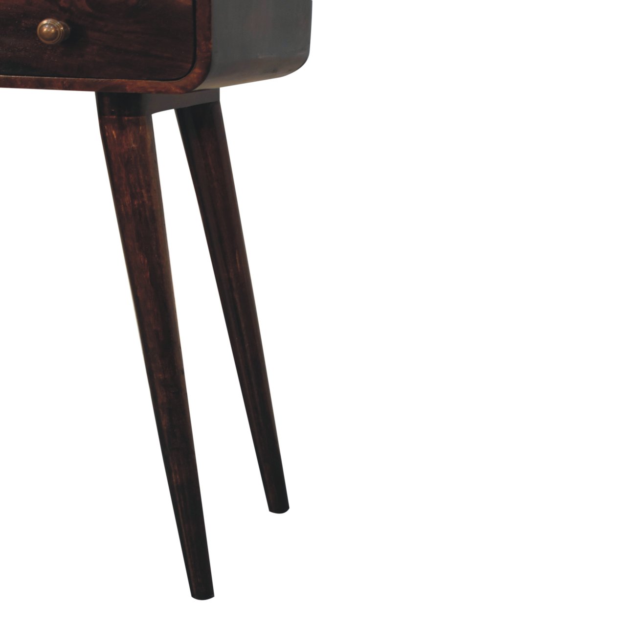 Mini California Walnut Curved Console Table - Image 7