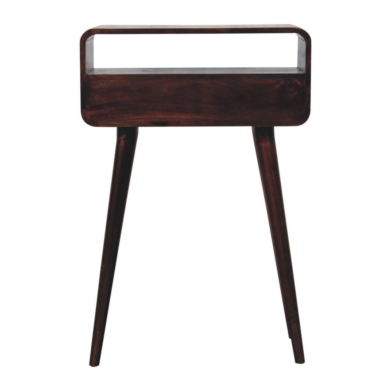 Mini California Walnut Curved Console Table - Image 9