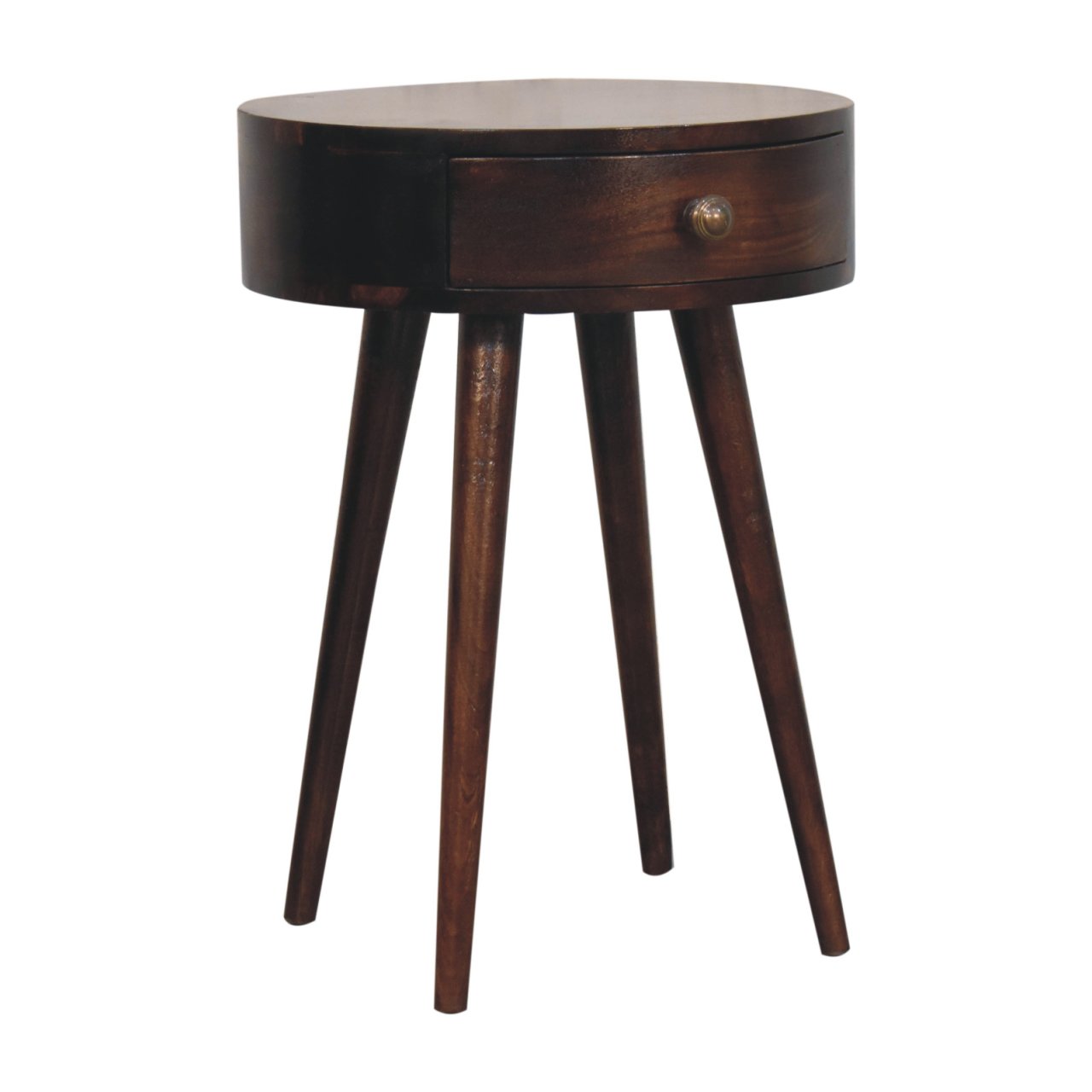 Nordic California Walnut Circular Shaped Bedside - Image 2