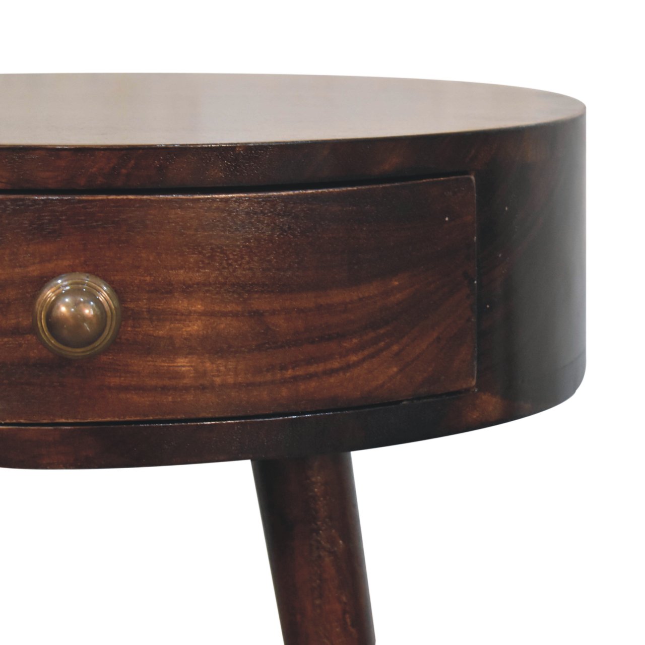 Nordic California Walnut Circular Shaped Bedside - Image 4