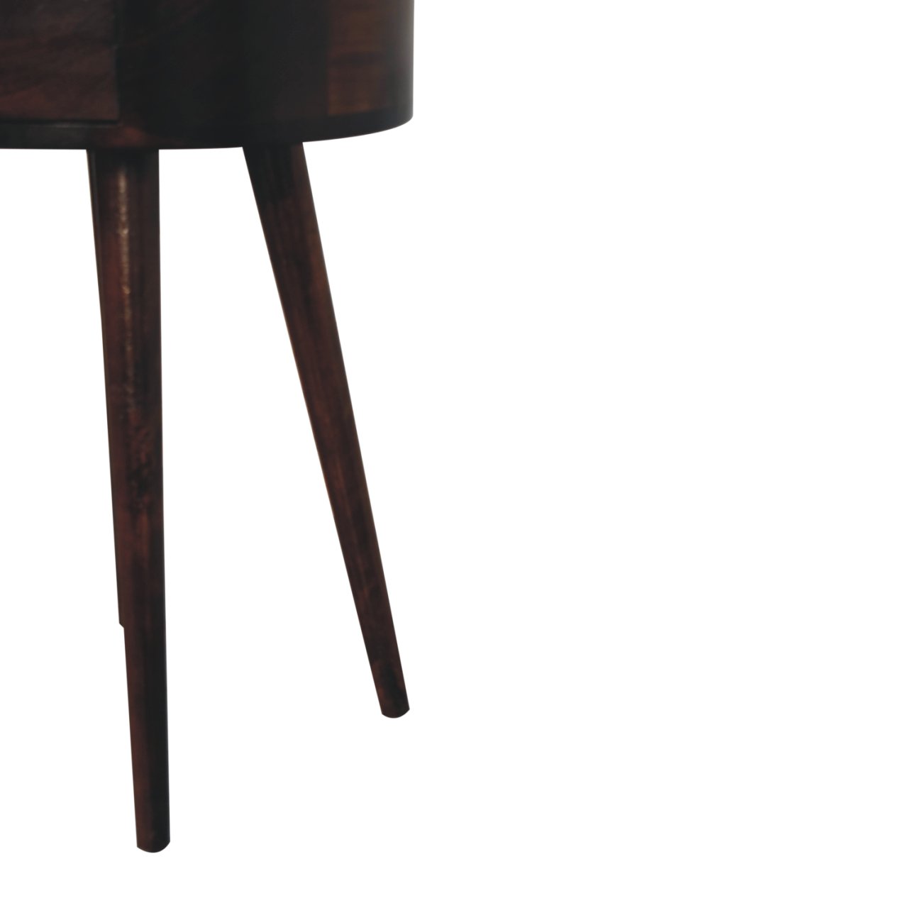 Nordic California Walnut Circular Shaped Bedside - Image 7