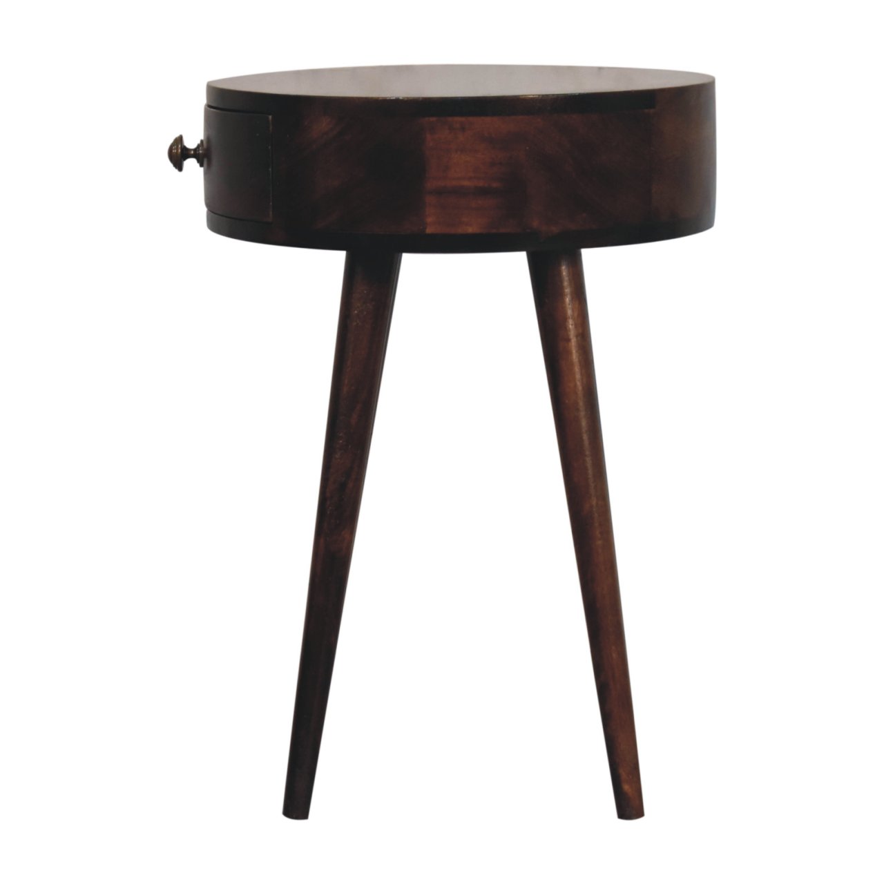 Nordic California Walnut Circular Shaped Bedside - Image 9