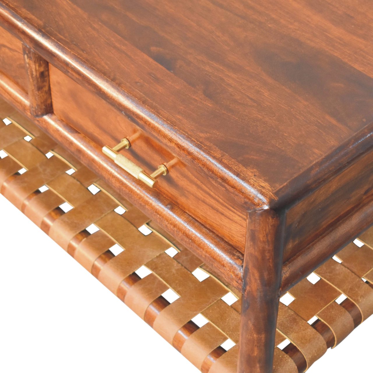 Regency Woven Console Table with 2 drawers - Image 4