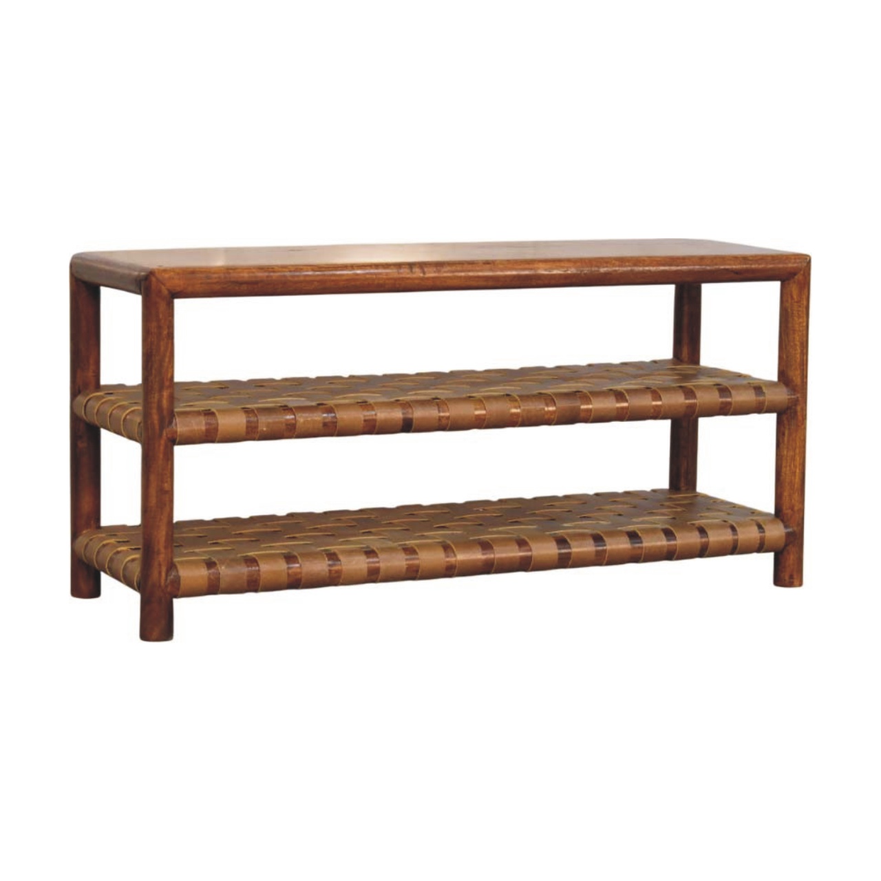 Regency Woven Chestnut 2 slot Shoe Rack - Image 3