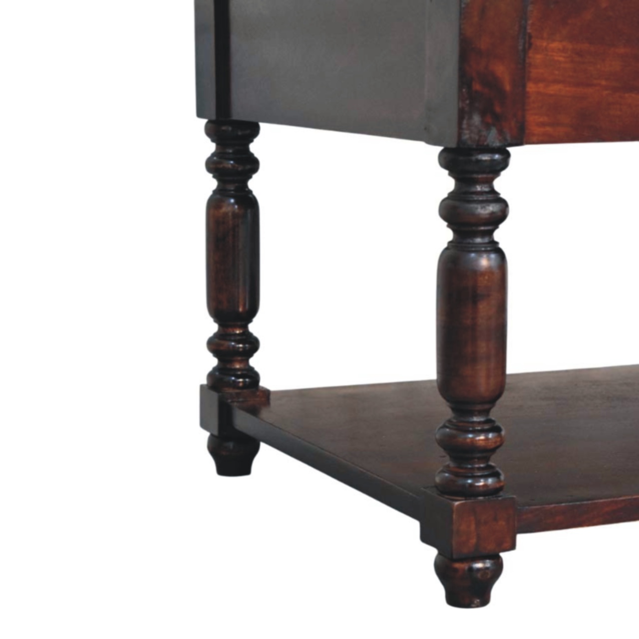 Turned Legs Cherry Console Table - Image 7