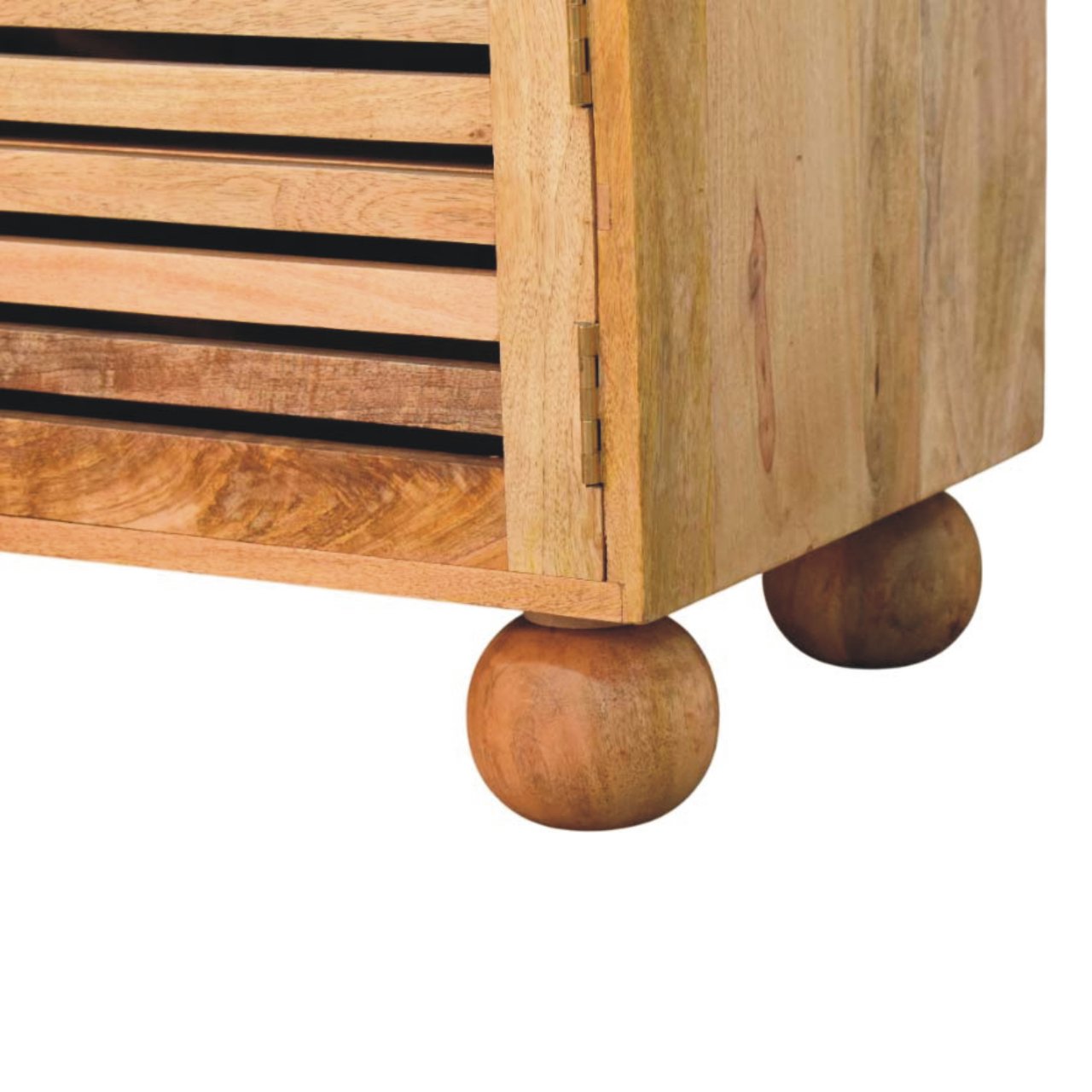 Shutter Oak-ish Shoe Rack with 2 drawers - Image 7