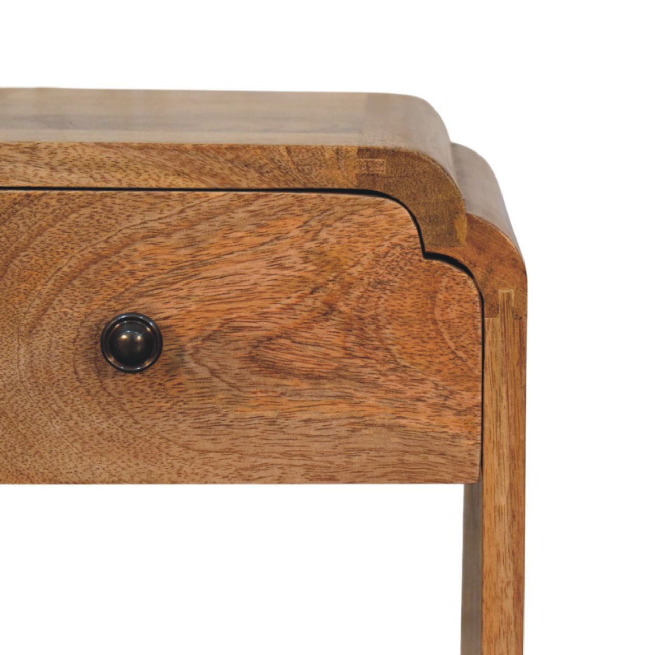 Newton Mini Oak-ish Nightstand with a drawer and open shelf - Image 4