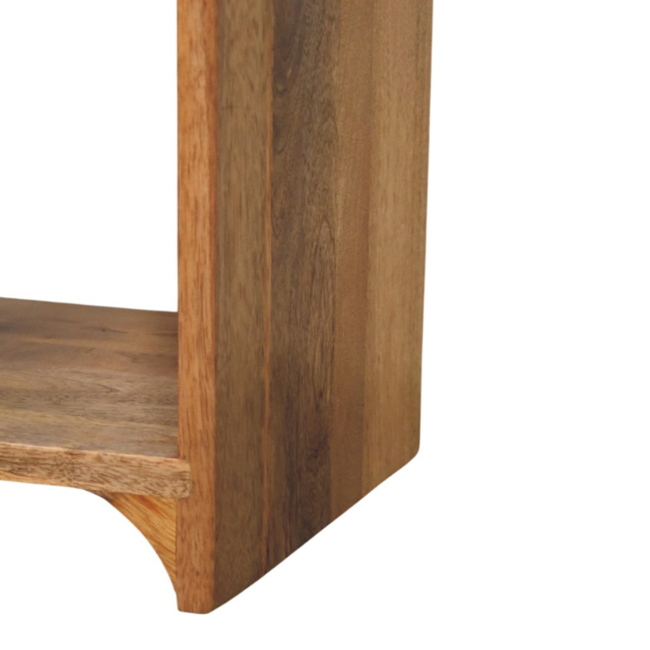 Newton Mini Oak-ish Nightstand with a drawer and open shelf - Image 7