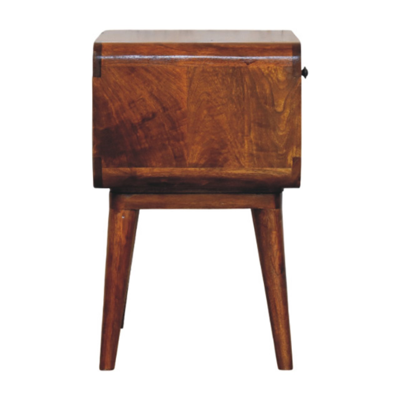 Avora Chestnut Nightstand with Drawer and open slot - Image 8