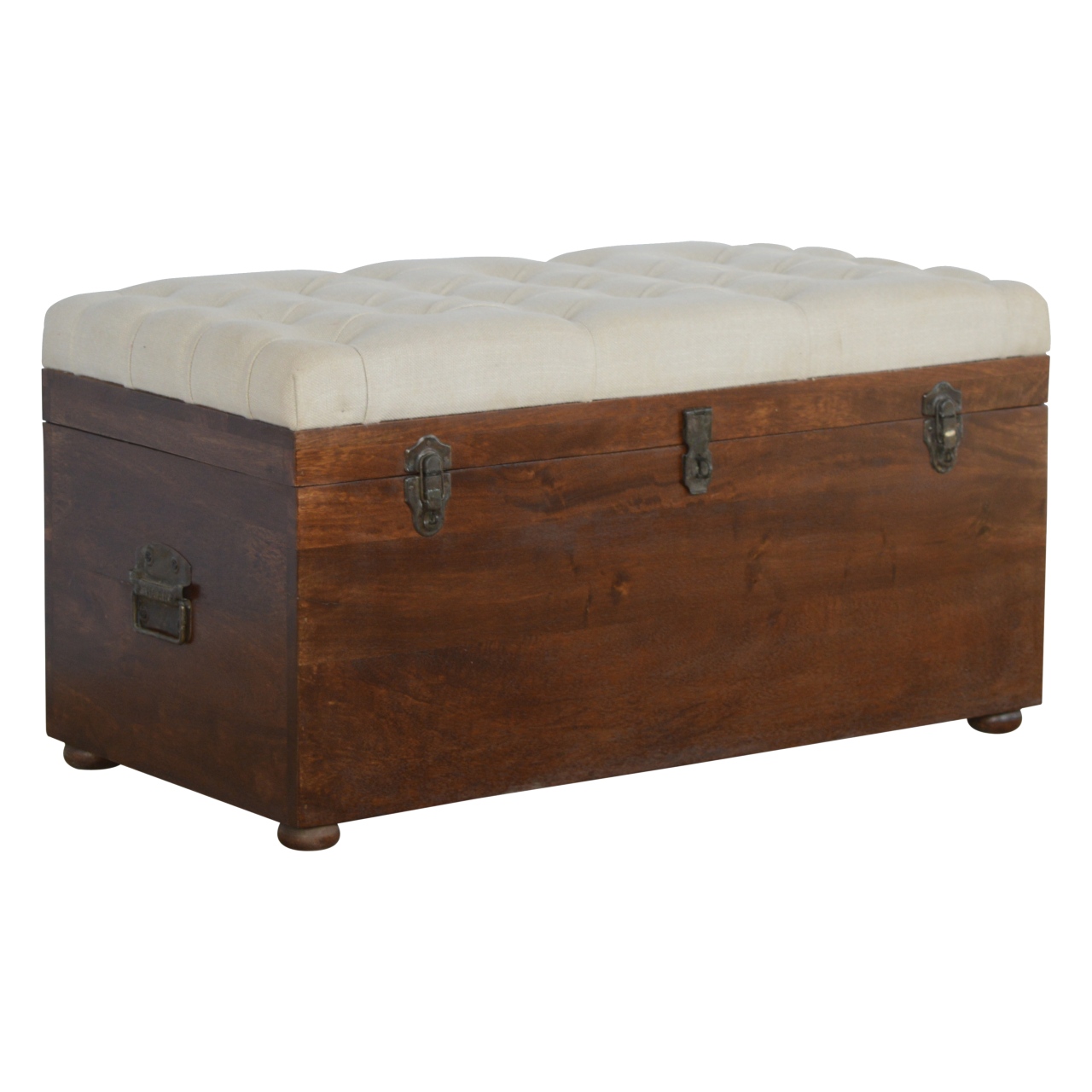 White Linen Storage Trunk - Image 2