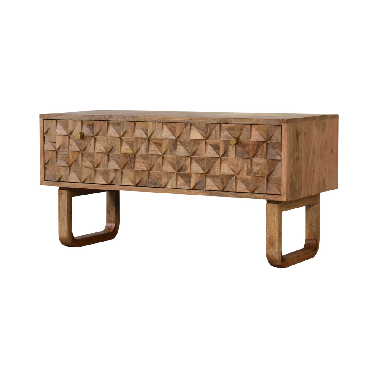'U' Oak-ish Pineapple Bench - Image 9