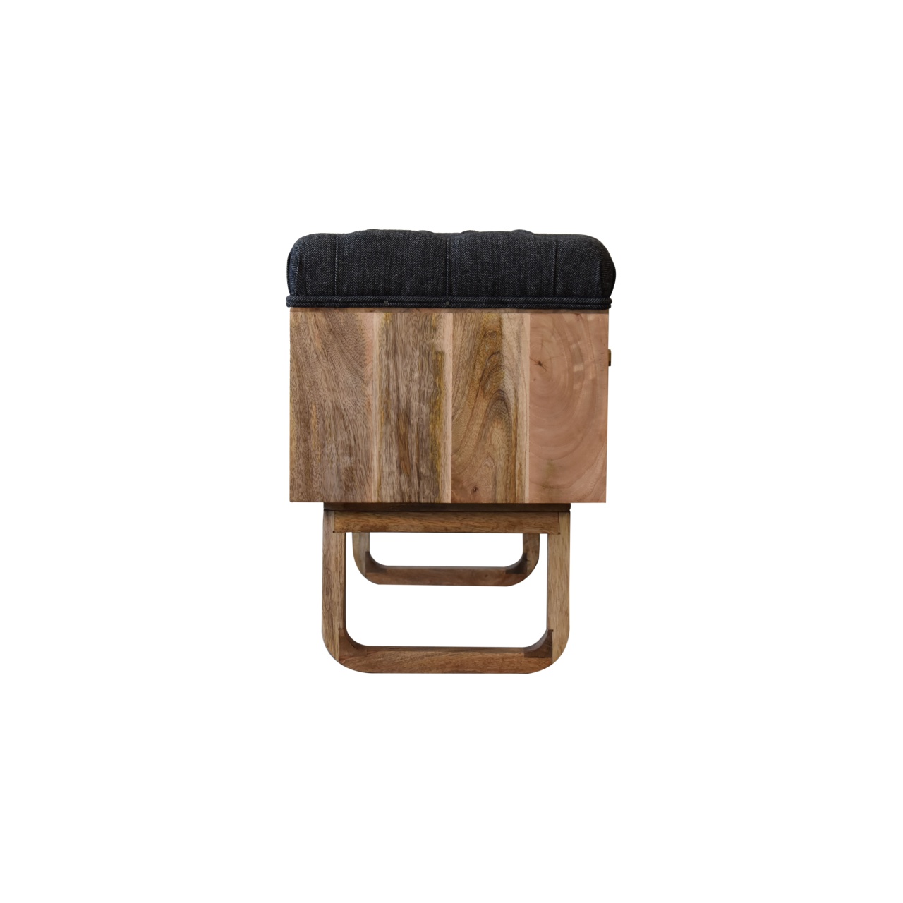 'U' Black Tweed Pineapple Bench - Image 9