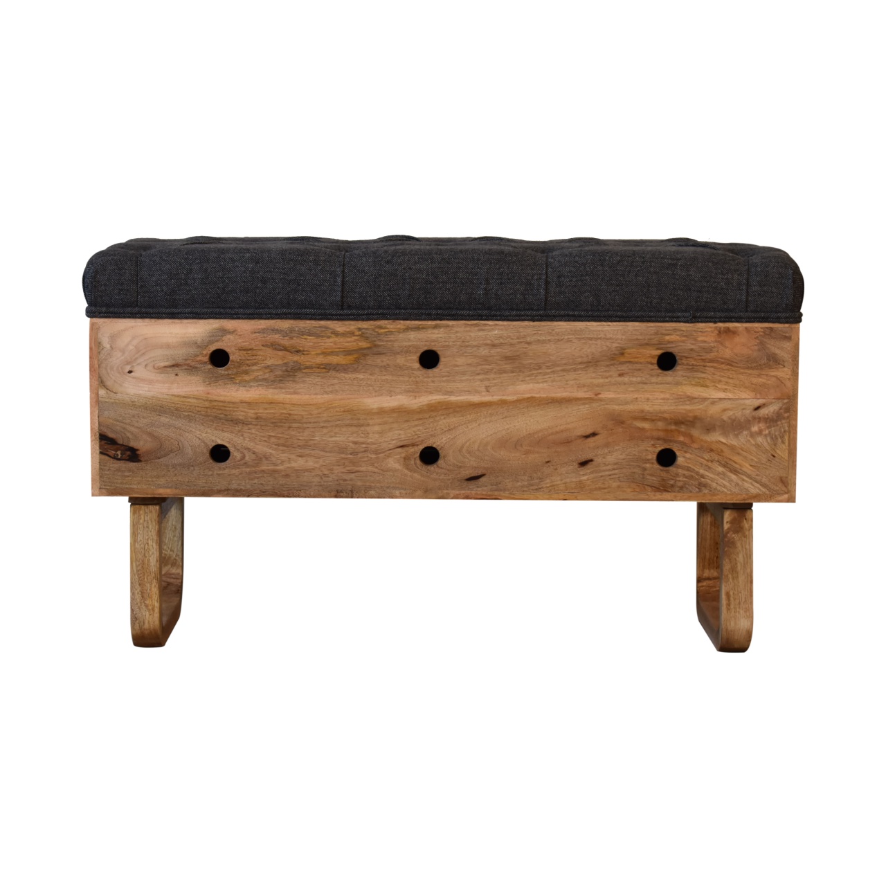 'U' Black Tweed Pineapple Bench - Image 10