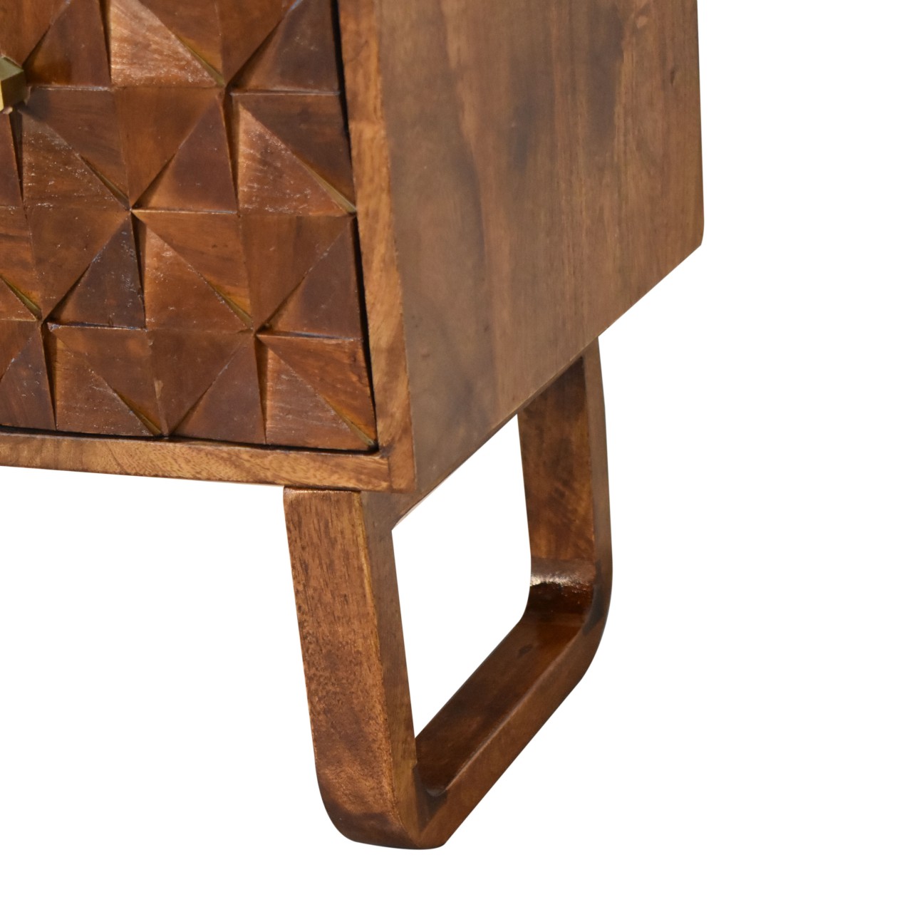 'U' Chestnut Pineapple Bench - Image 8