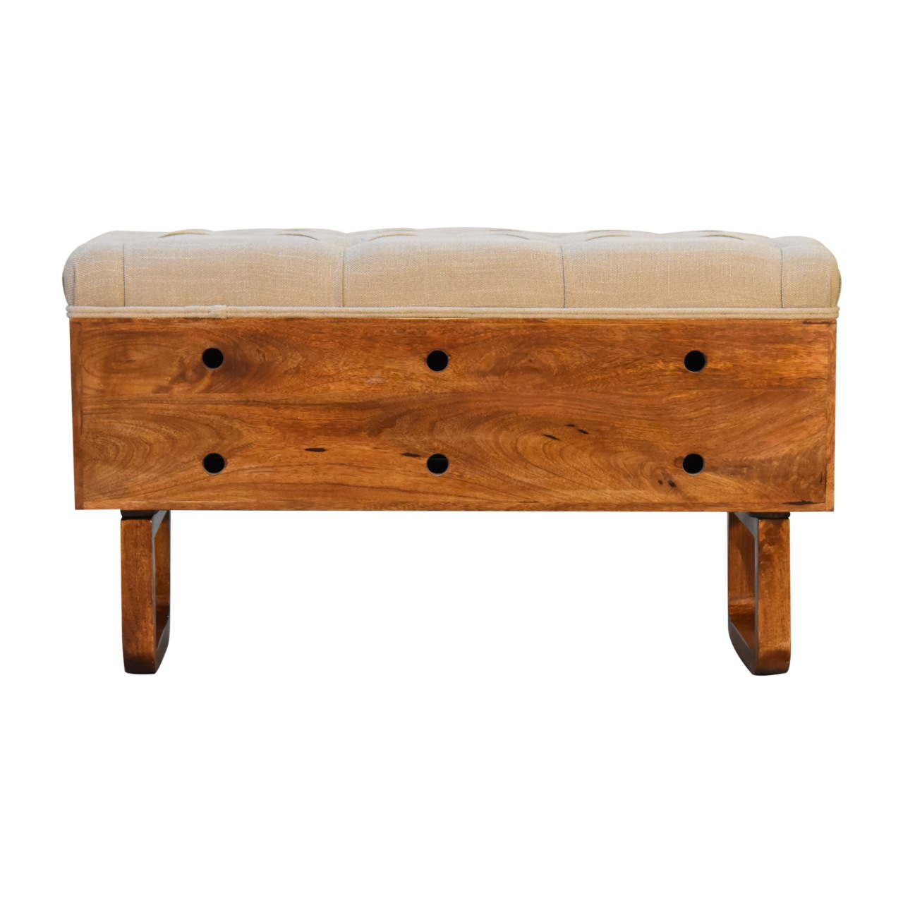 'U' Chestnut Pineapple Bench - Image 10