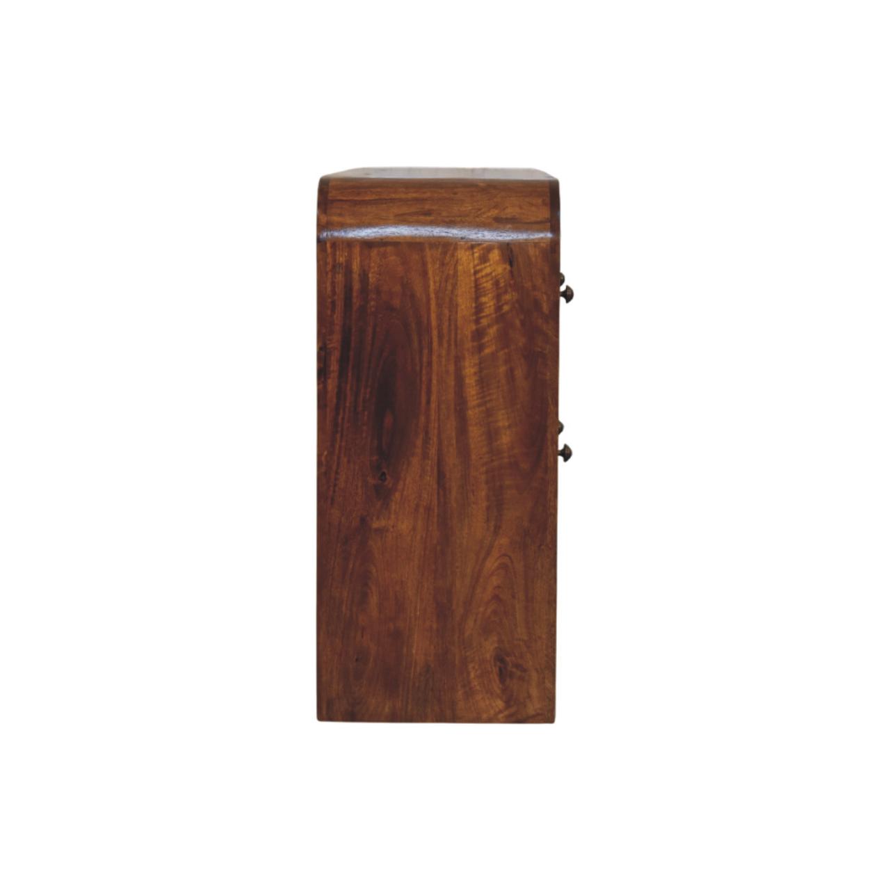 Darcy 3 over 3 Drawer Chest in Chestnut Finish - Image 8