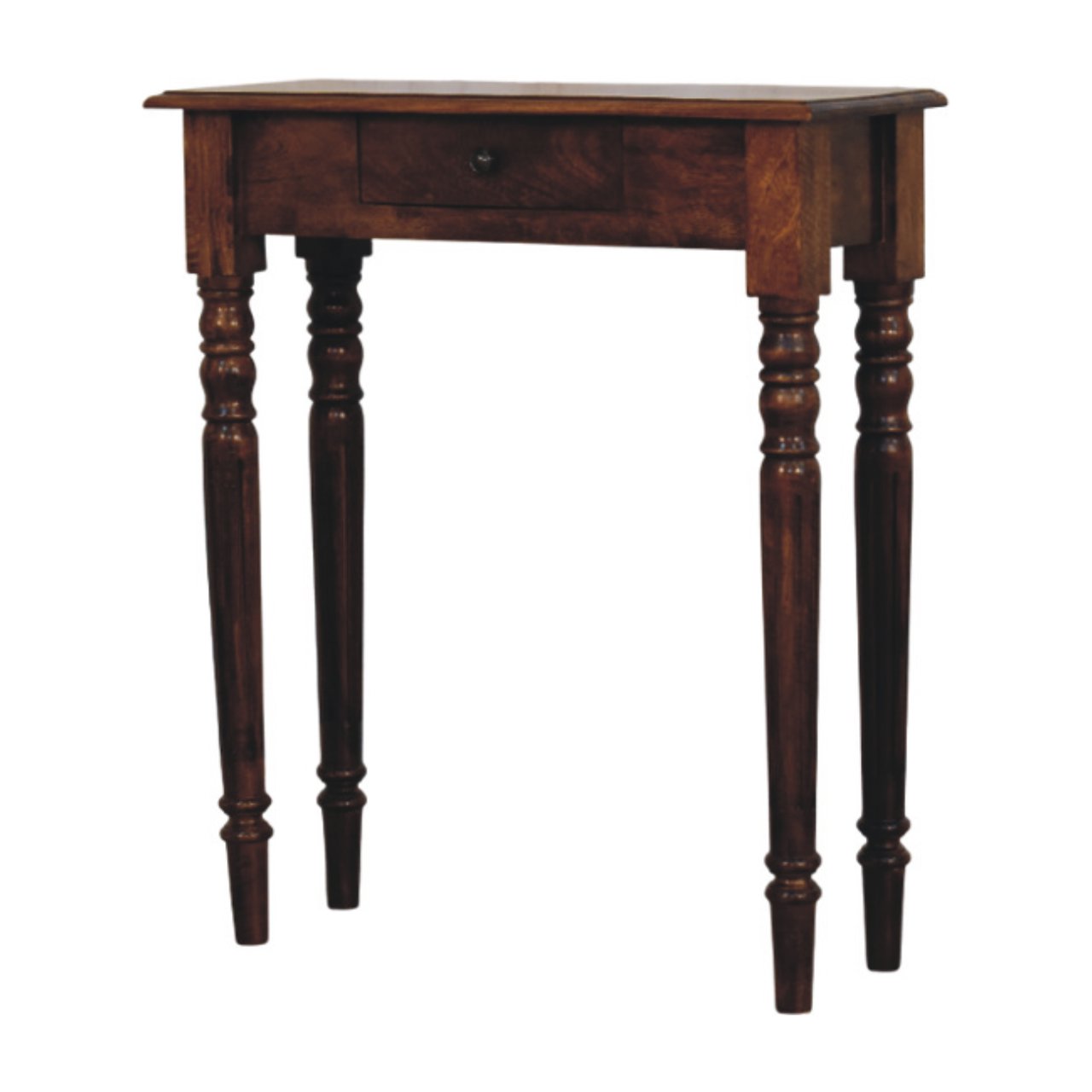 Turned Legs 1 Drawer Chestnut Console - Image 2