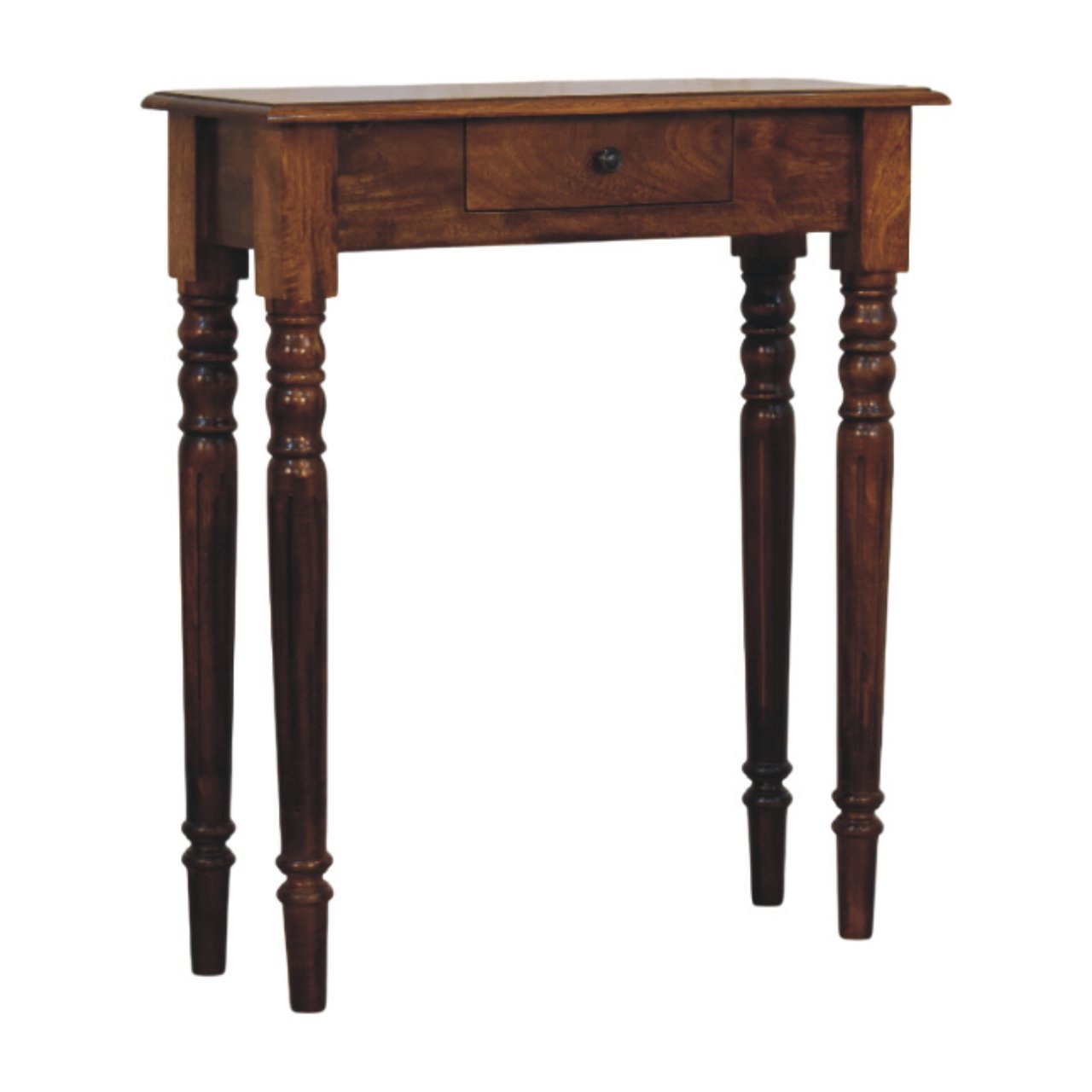Turned Legs 1 Drawer Chestnut Console - Image 3