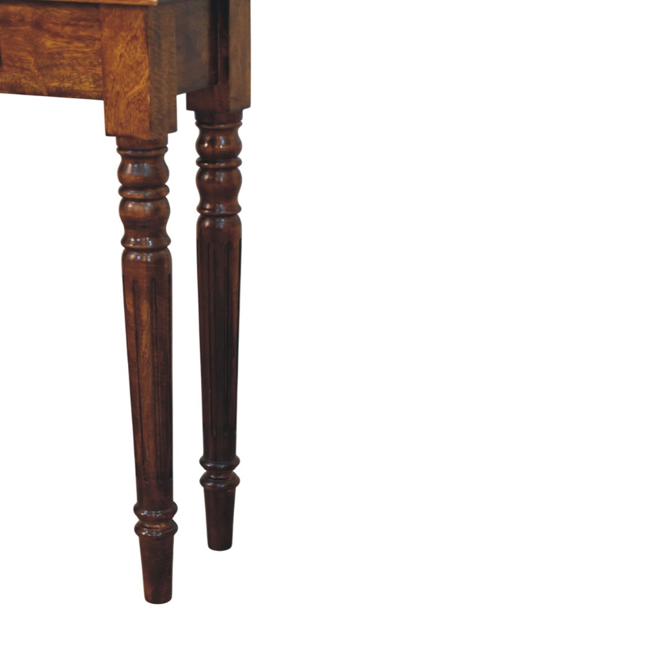 Turned Legs 1 Drawer Chestnut Console - Image 7