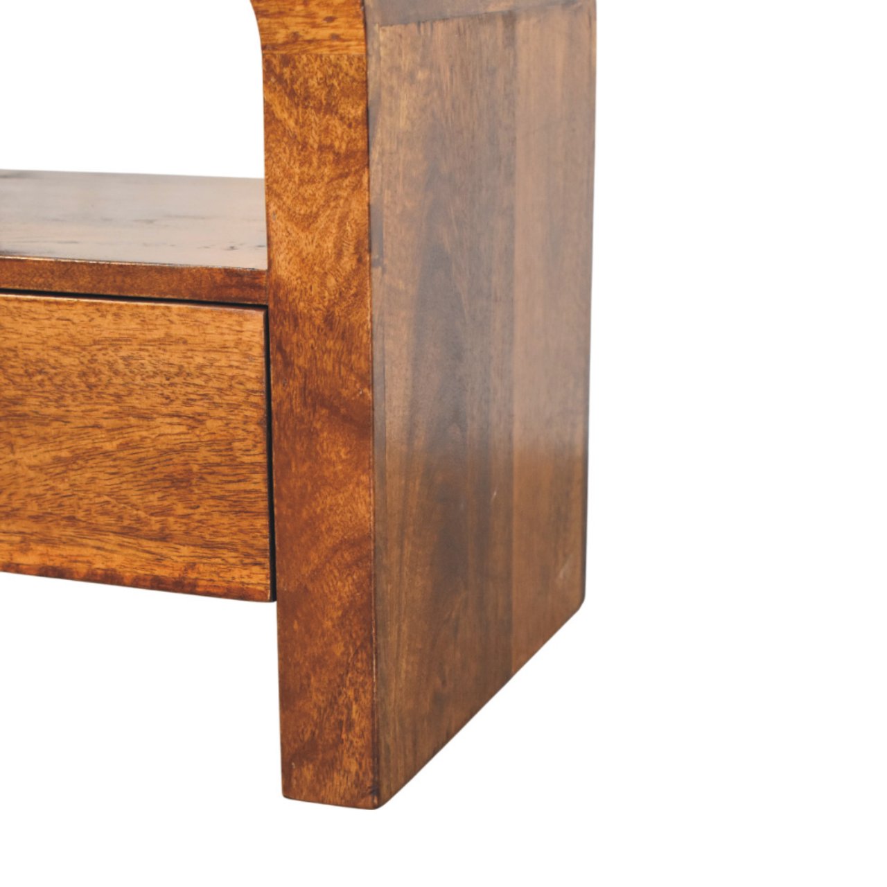 Darcy Chestnut Nightstand with Drawer and open shelf - Image 6