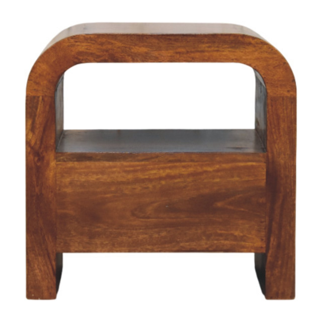 Darcy Chestnut Nightstand with Drawer and open shelf - Image 8
