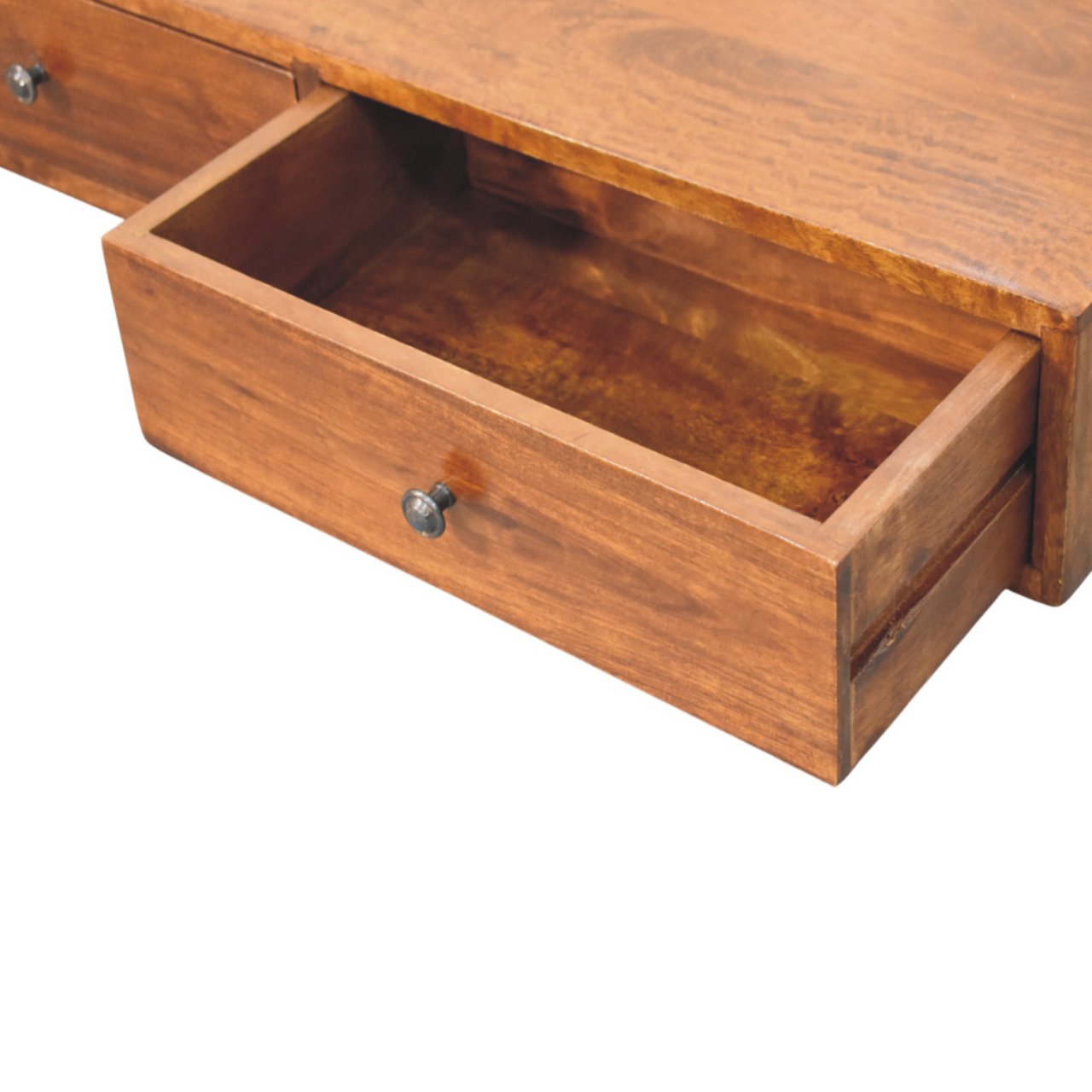 Lunar 2 Drawer Chestnut Wall Mounted Console - Image 7