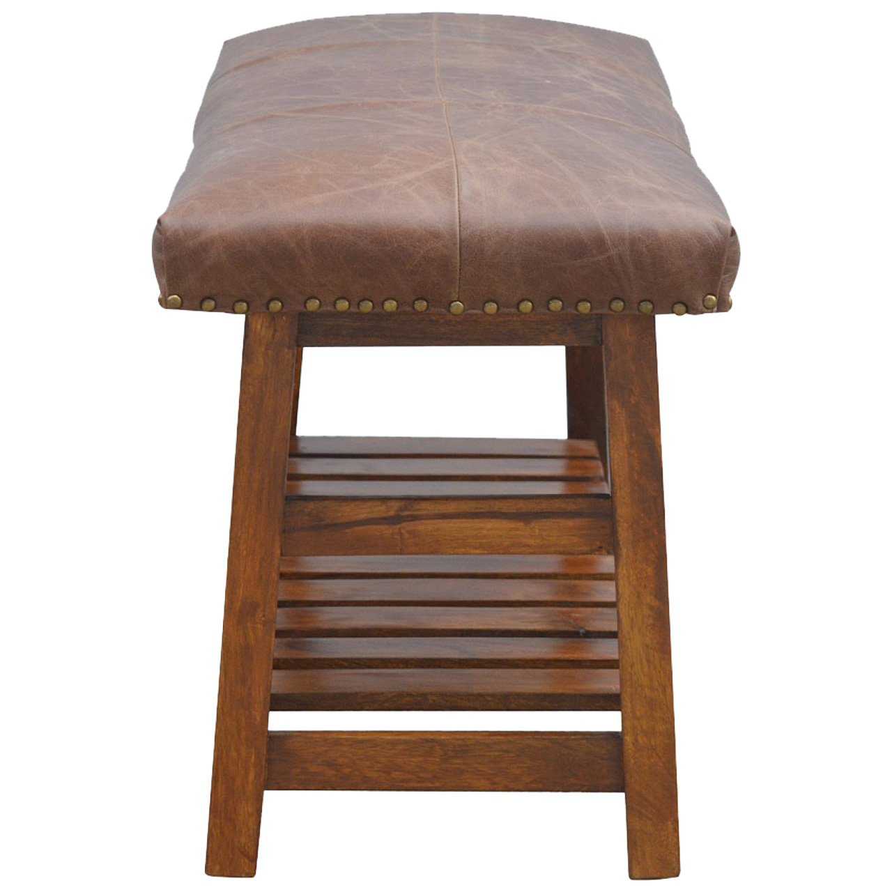 Buffalo Hide Hallway Bench - Image 6