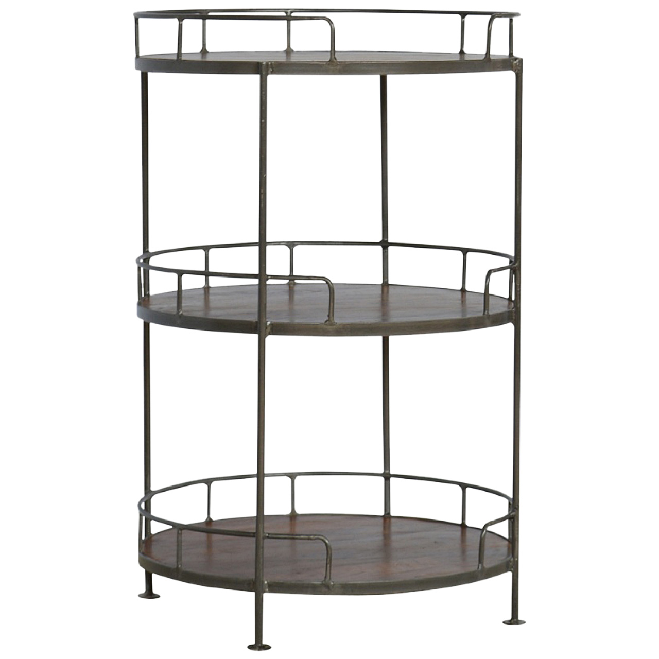 Industrial Round Butler Tray Table - Image 2