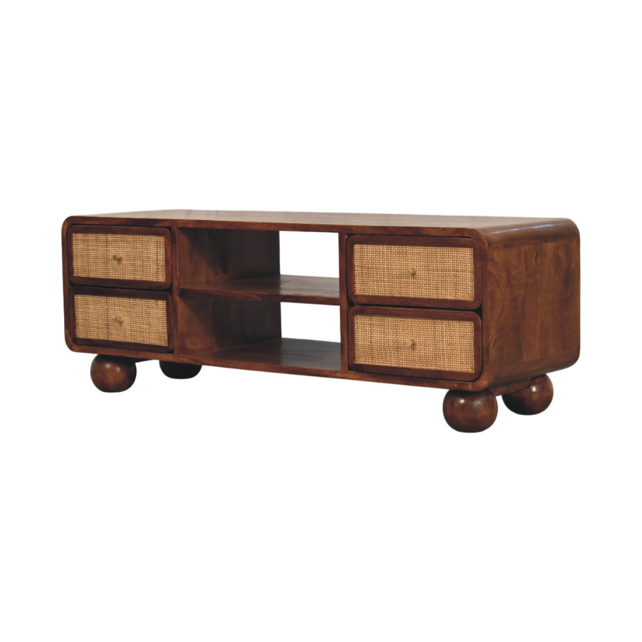 Larissa 4 Drawer Chestnut Media Unit - Image 2