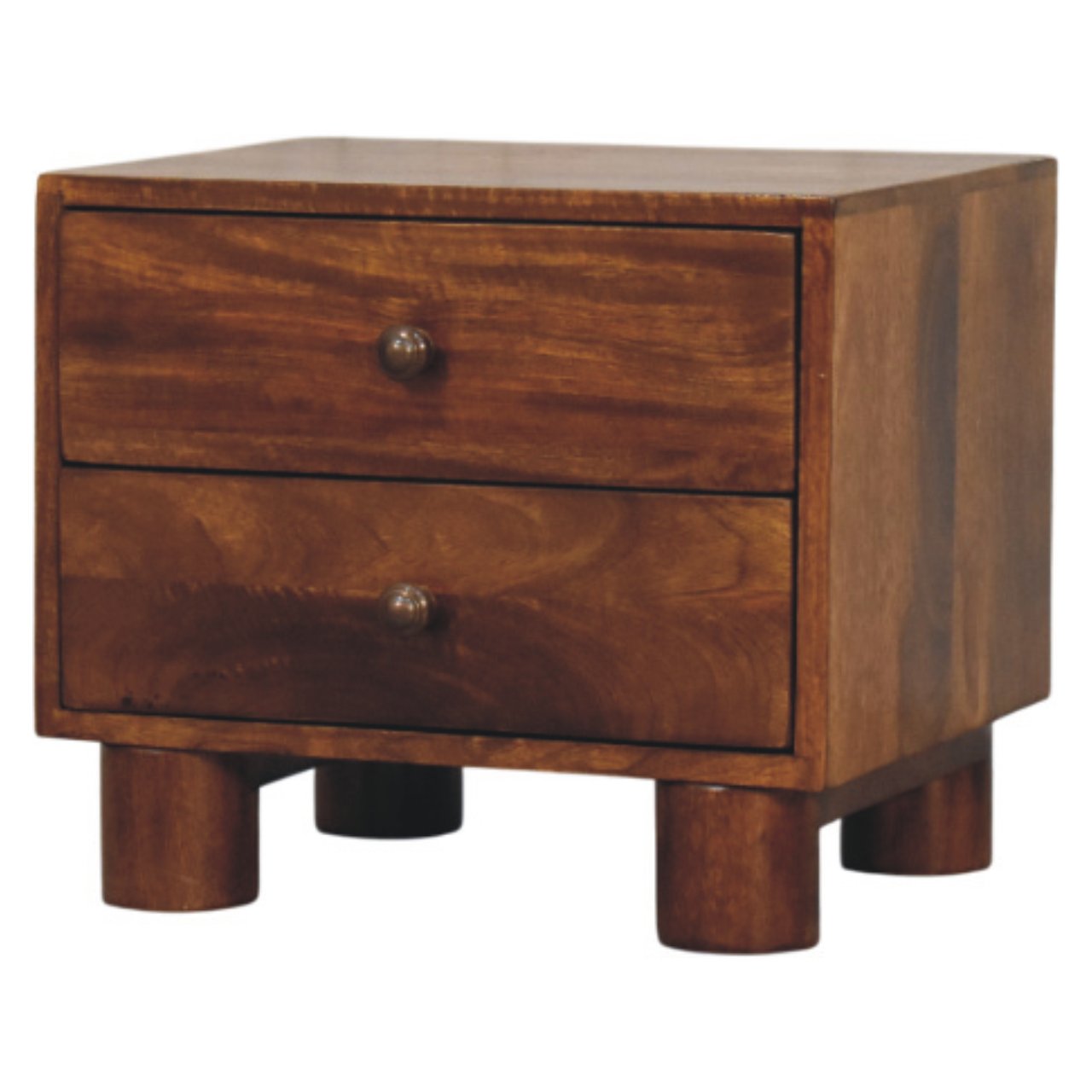 Tula 2 Drawer Chestnut Nightstand - Image 2